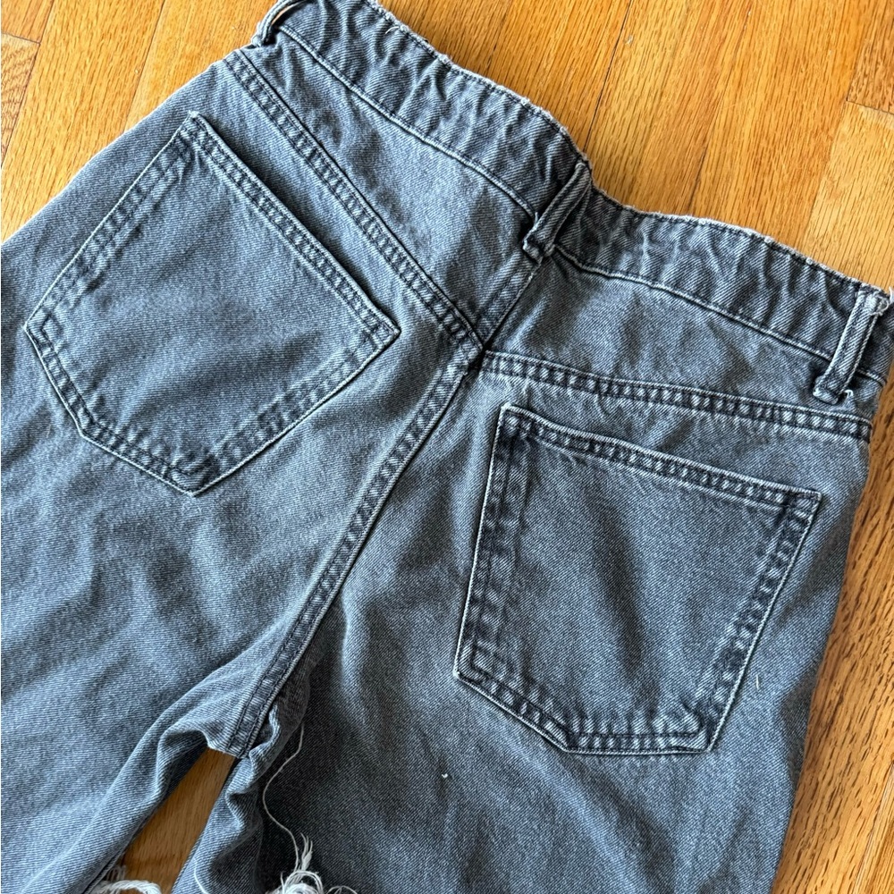 Zara wide leg ankle length denim jeans - Picture 2 of 7
